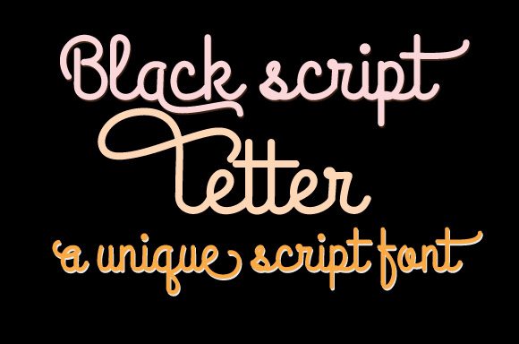 Black Script Letter: A Font That Feels Like a Personal Touch