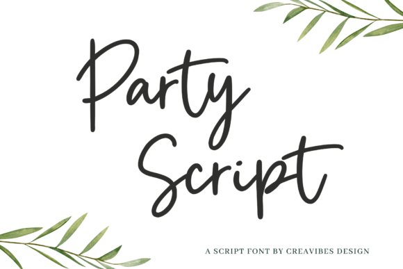Party Script: Capturing Celebration in Every Letter